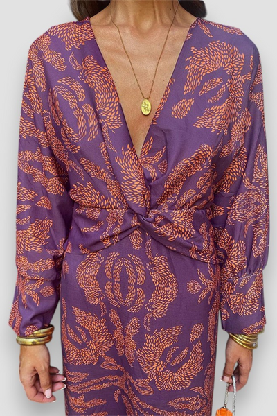 Carice™ | Abito Maxi di Lusso con Davanti Torcigliato