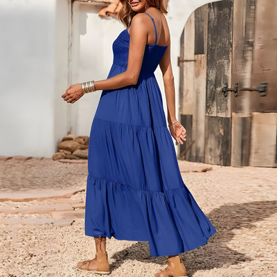 Rosa™ | Abito midi leggero con top arricciato