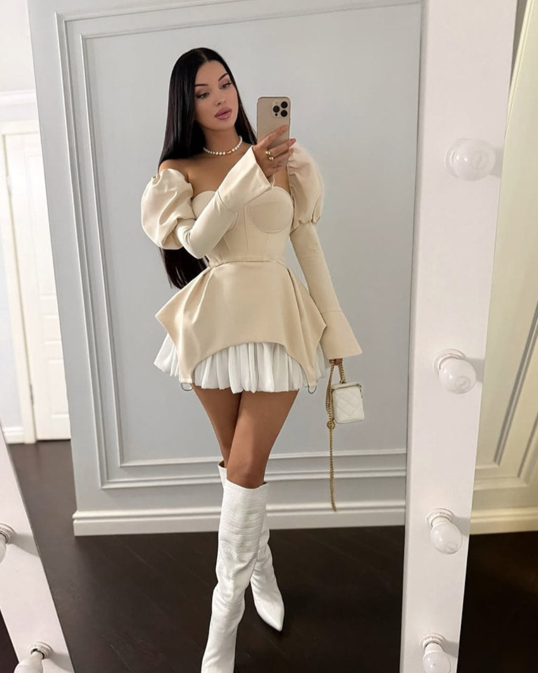 Monic™ | Abito Chic con Maniche a Palloncino