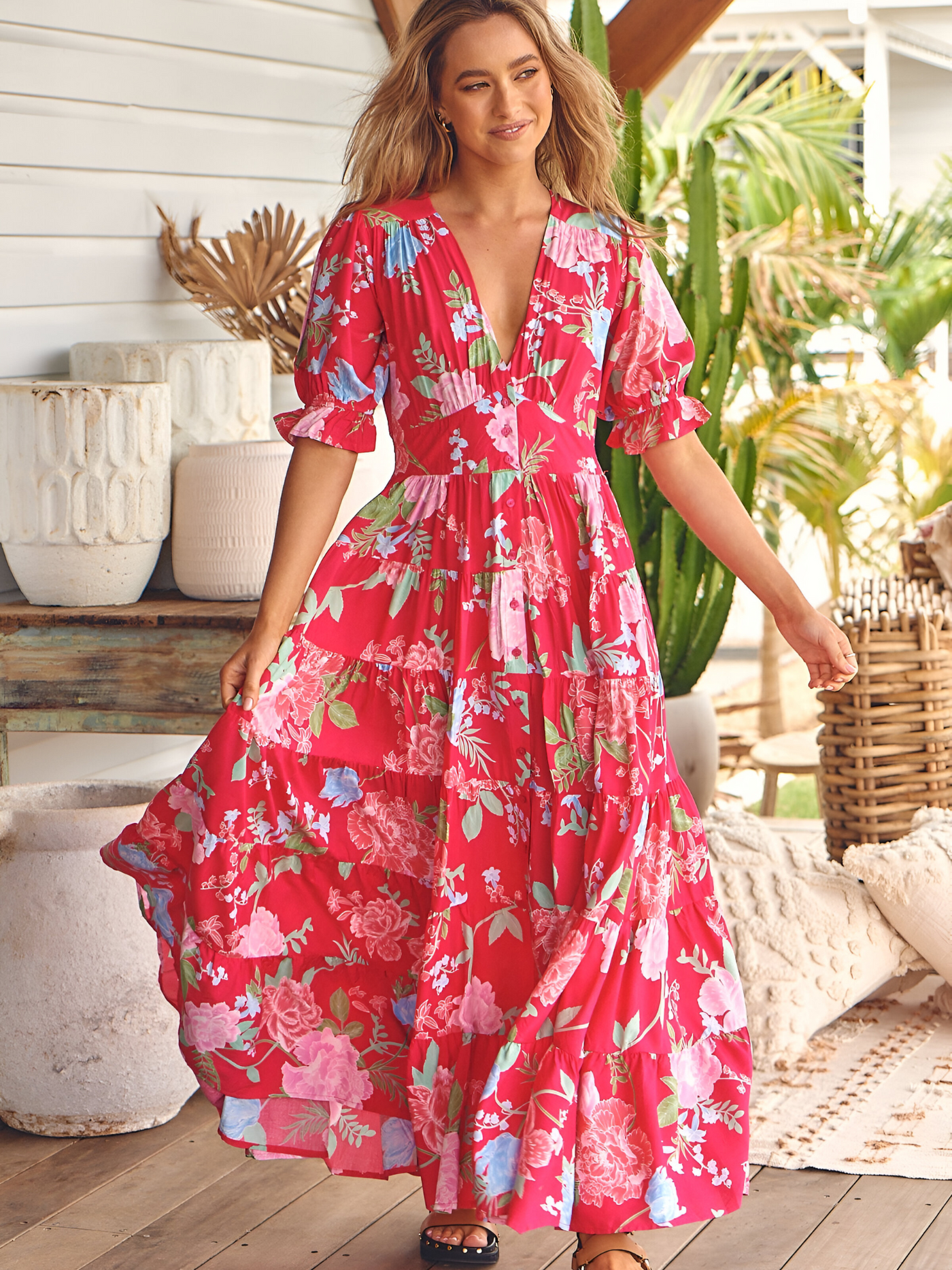 Annabel™ | Elegante Vestito con Stampa Floreale