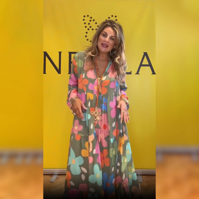 Quinty™ - Elegante abito floreale