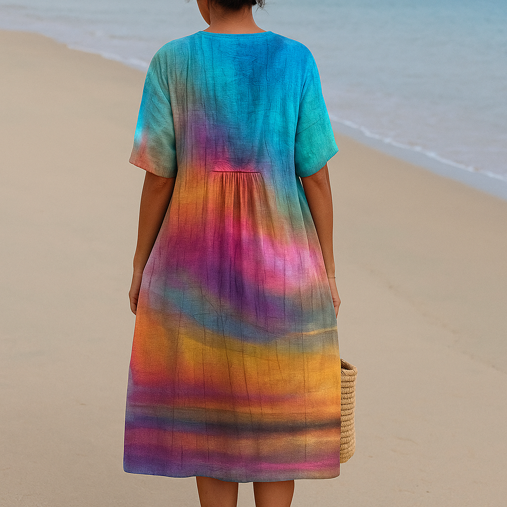SOLÈNE | Abito Tie-Dye al Tramonto