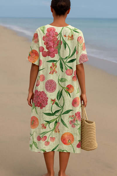 CÉLESTE | Vintage Botanical Dress