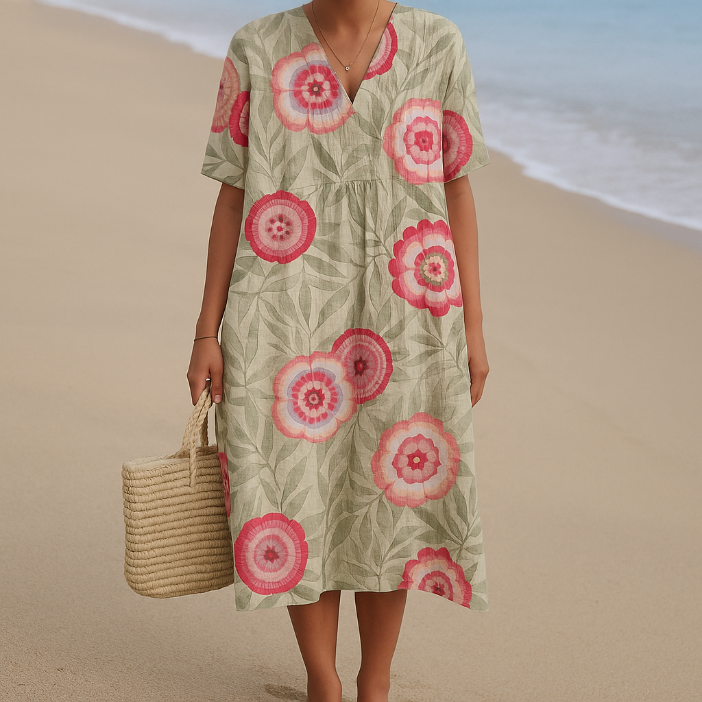 Félice | Vestito Mandala con Foglie e Fiori