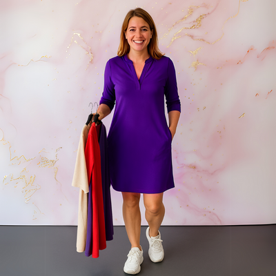 Stefania™ | Abito semplice con scollatura a V