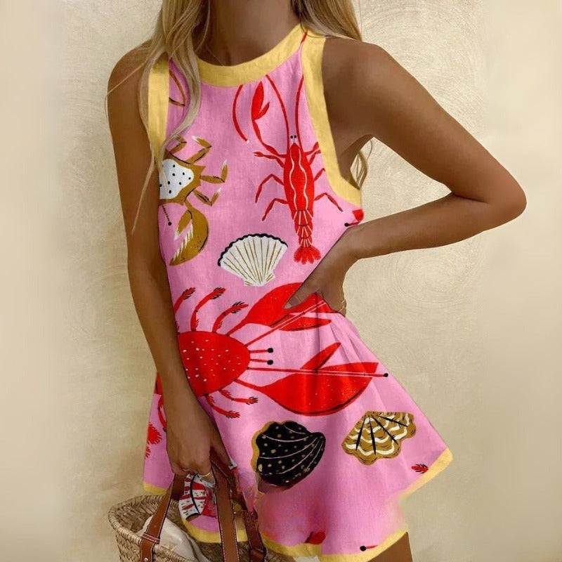 Elisa™ | Minivestito con Stampa Marina