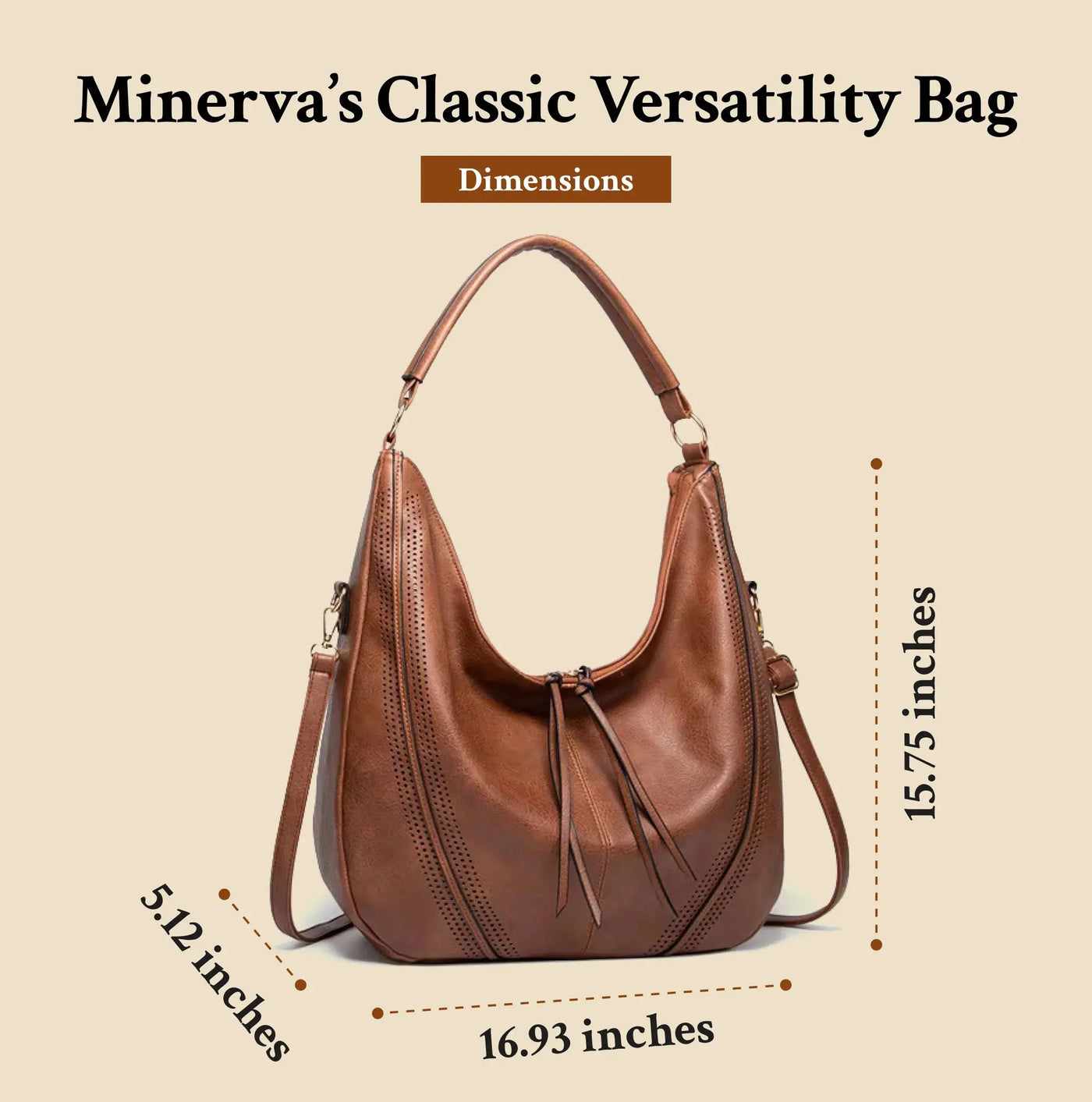 Minervas klassische Vielseitigkeit | Vintage Leder Tasche