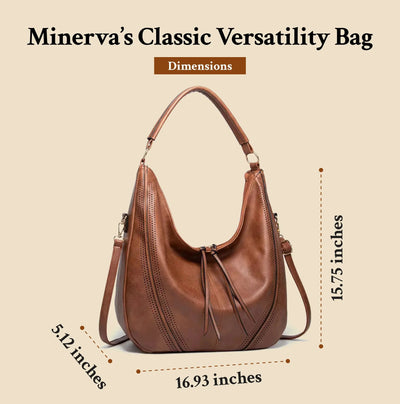 Minervas klassische Vielseitigkeit | Vintage Leder Tasche