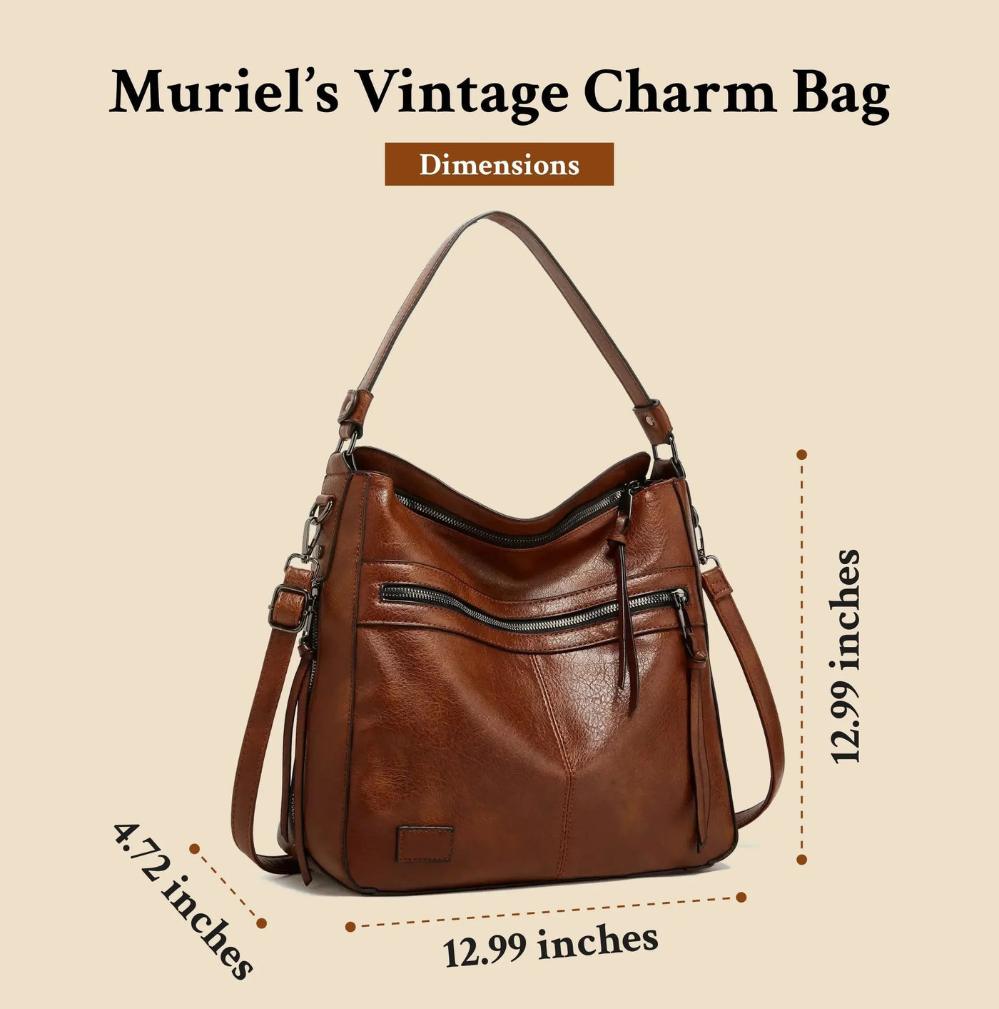 Muriels Vintage Charme | Leder Schultertasche