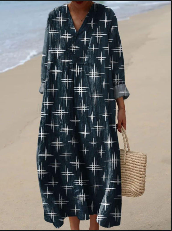 Elise | Abito Bohemien con Motivo Stellato