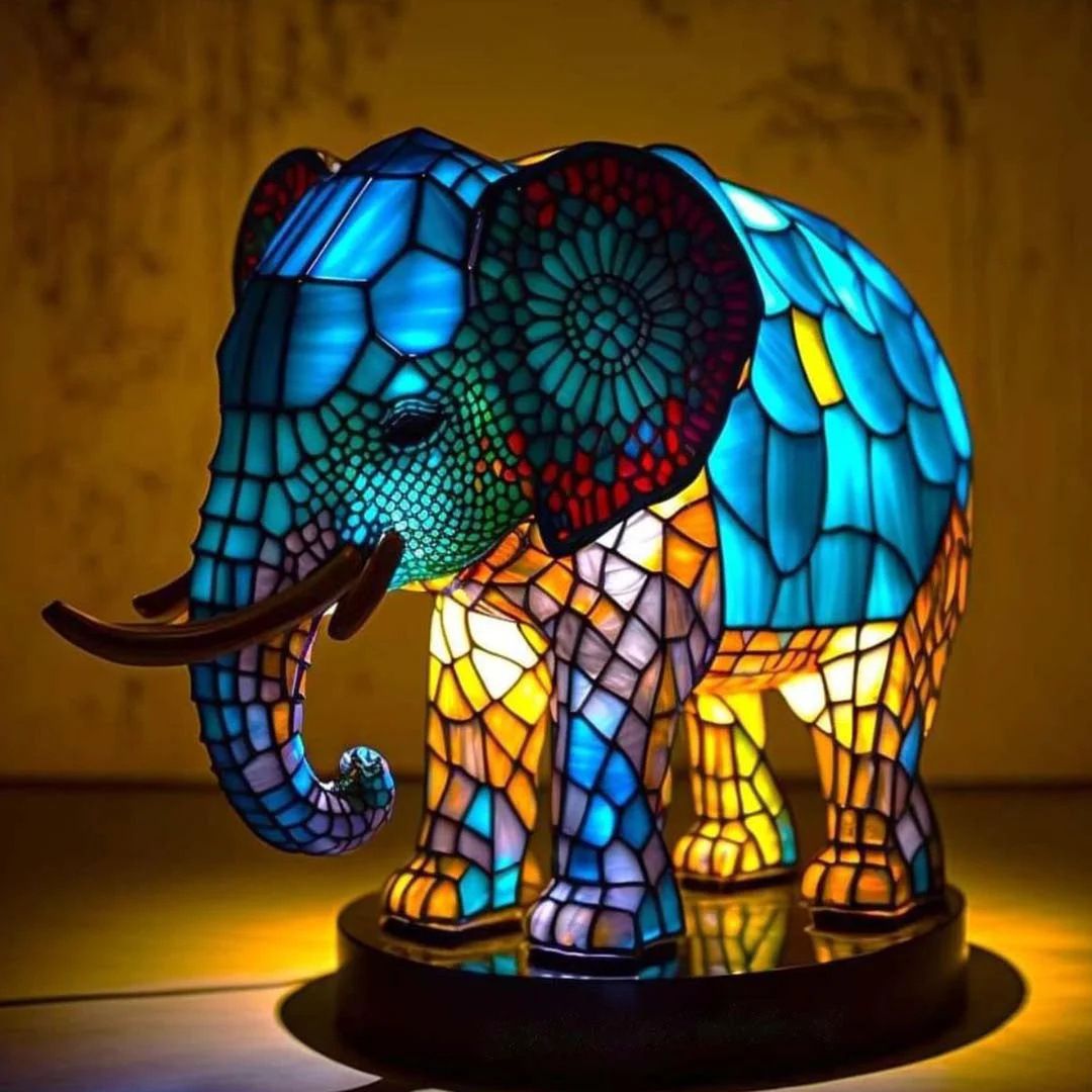 Rajah | Lampada elefante Magisk in vetro colorato