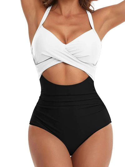 Costume da Bagno Donna con Controllo della Pancia – Alto in Vita e Arricciato