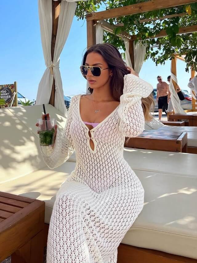 Avine™ | Abito Maxi All'uncinetto