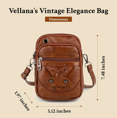 Vellanas Vintage Eleganz | Leder Umhängetasche