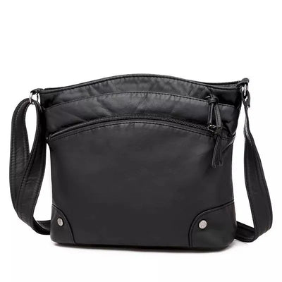 Zoes zeitlose Eleganz | Leder Schultertasche