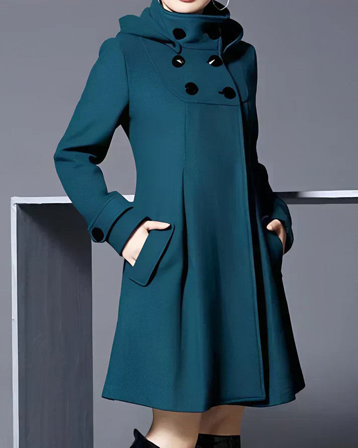 Aria™ | Elegant Wool Coat with Hood