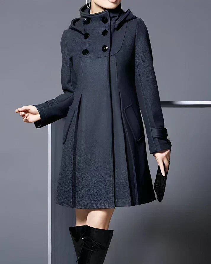 Aria™ | Elegant Wool Coat with Hood