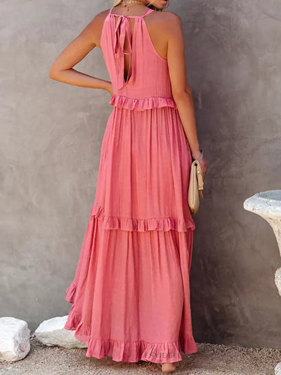Sarah | Abito Maxi con Volant Halter (Quasi Esaurito)