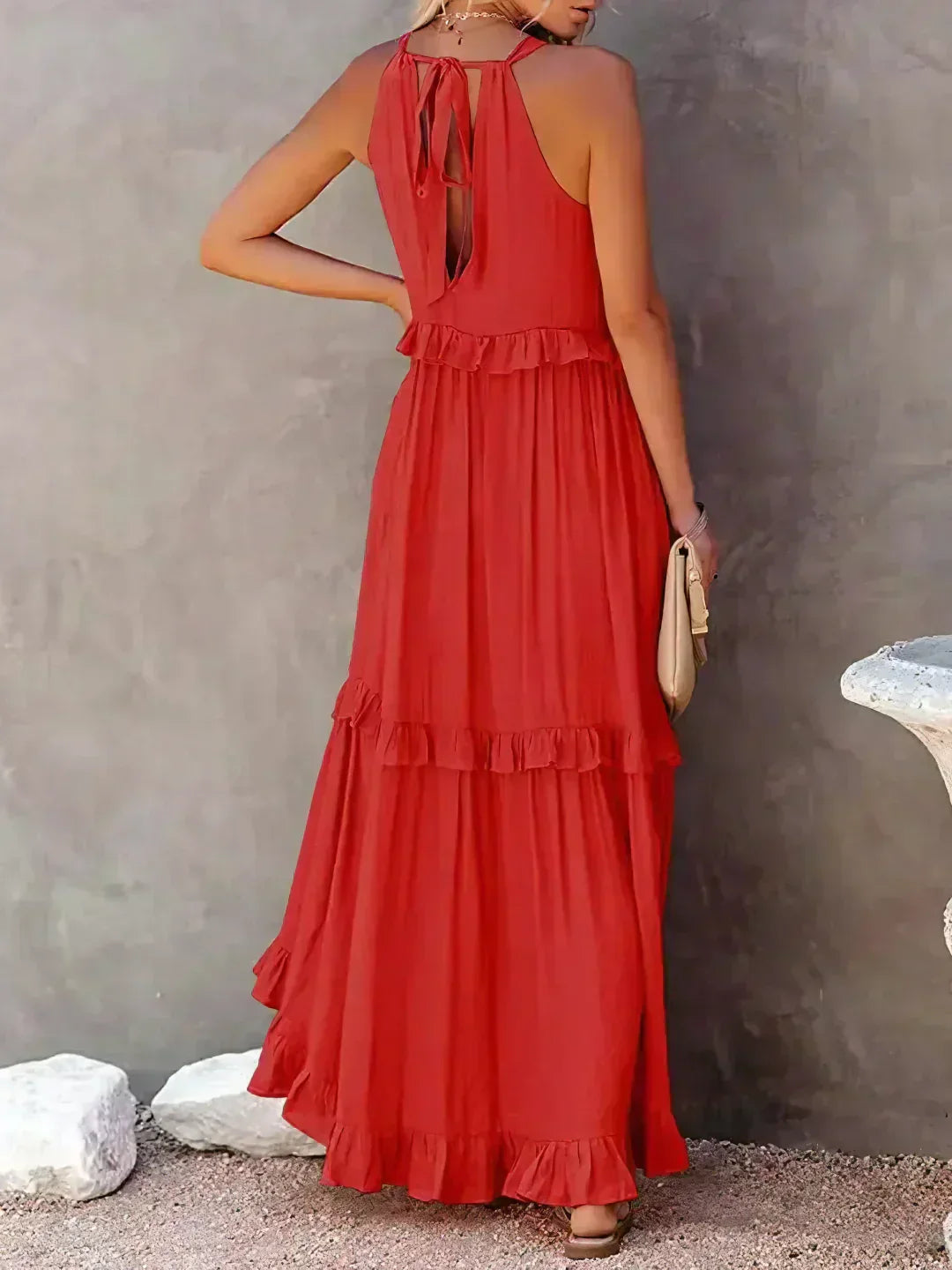 Sarah | Abito Maxi con Volant Halter (Quasi Esaurito)