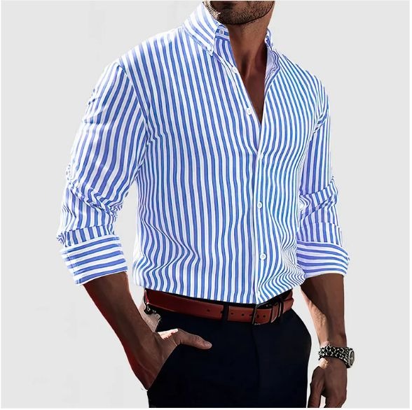 Lucio™ - Camicia a righe da uomo – Elegante e Sicuro di Sé