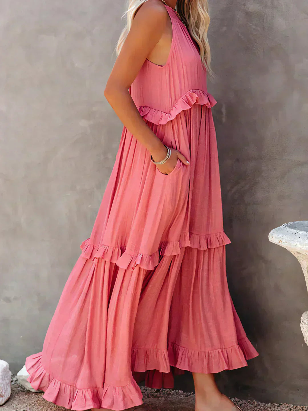 Sarah | Abito Maxi con Volant Halter (Quasi Esaurito)