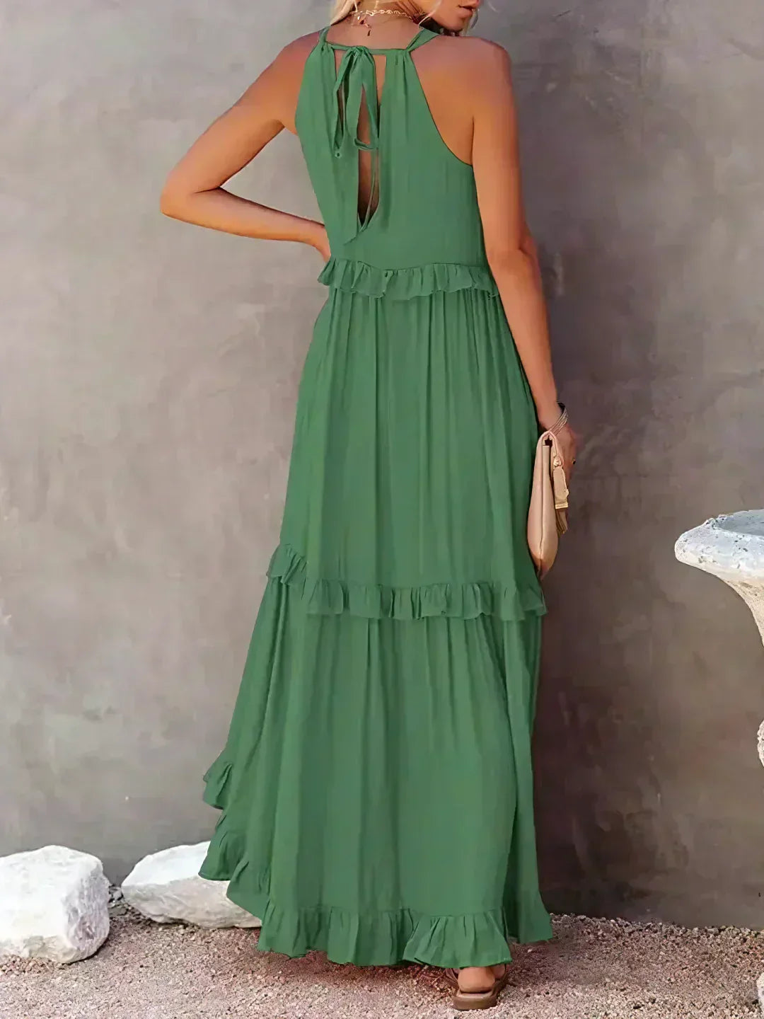 Sarah | Abito Maxi con Volant Halter (Quasi Esaurito)