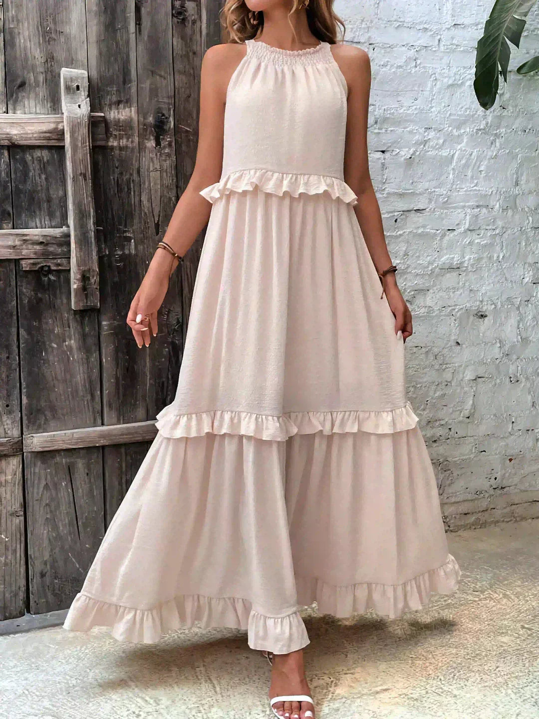 Sarah | Abito Maxi con Volant Halter (Quasi Esaurito)