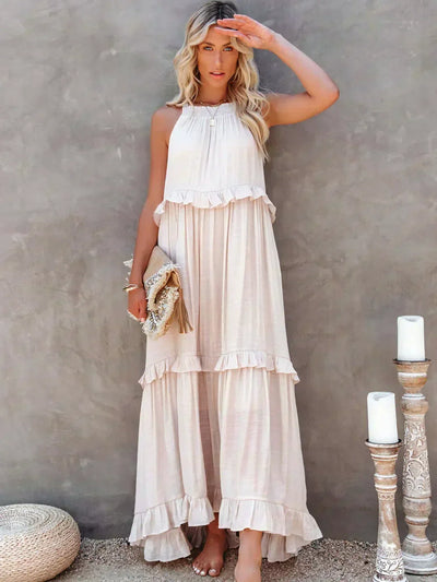 Sarah | Abito Maxi con Volant Halter (Quasi Esaurito)
