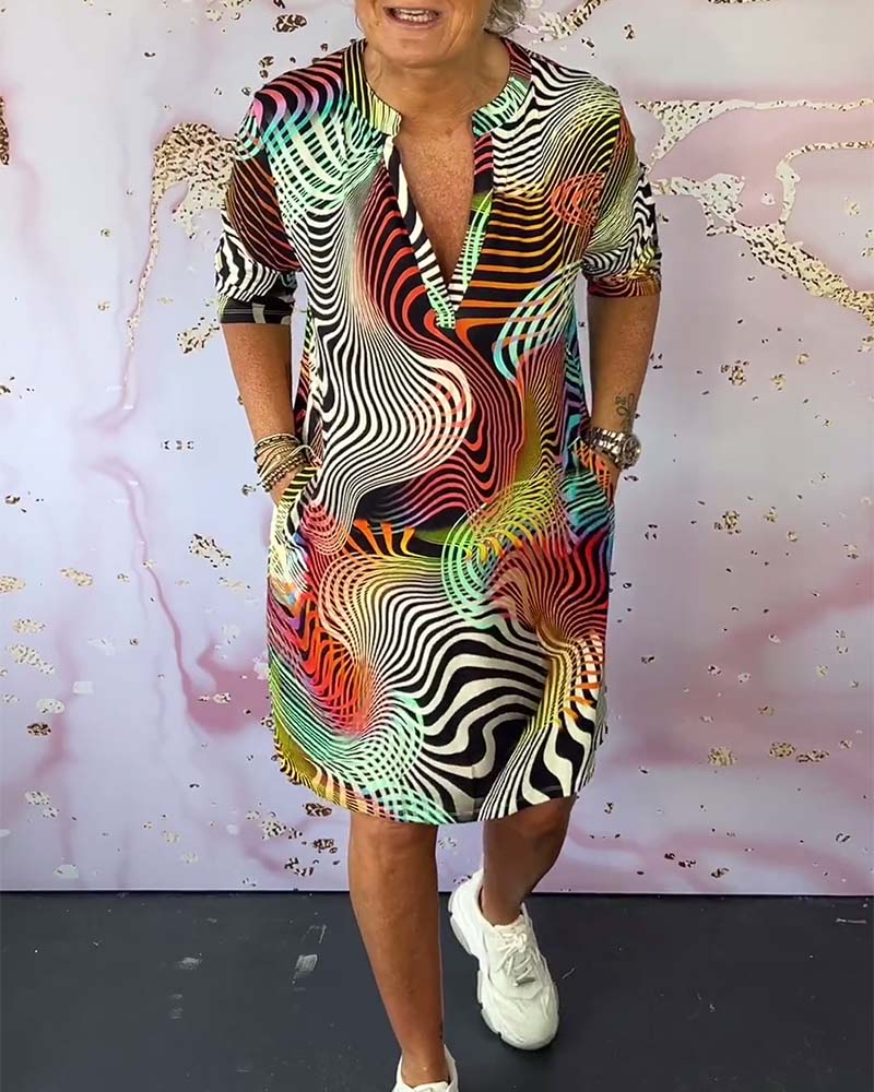 "Nicole™ | Abito colorato a V