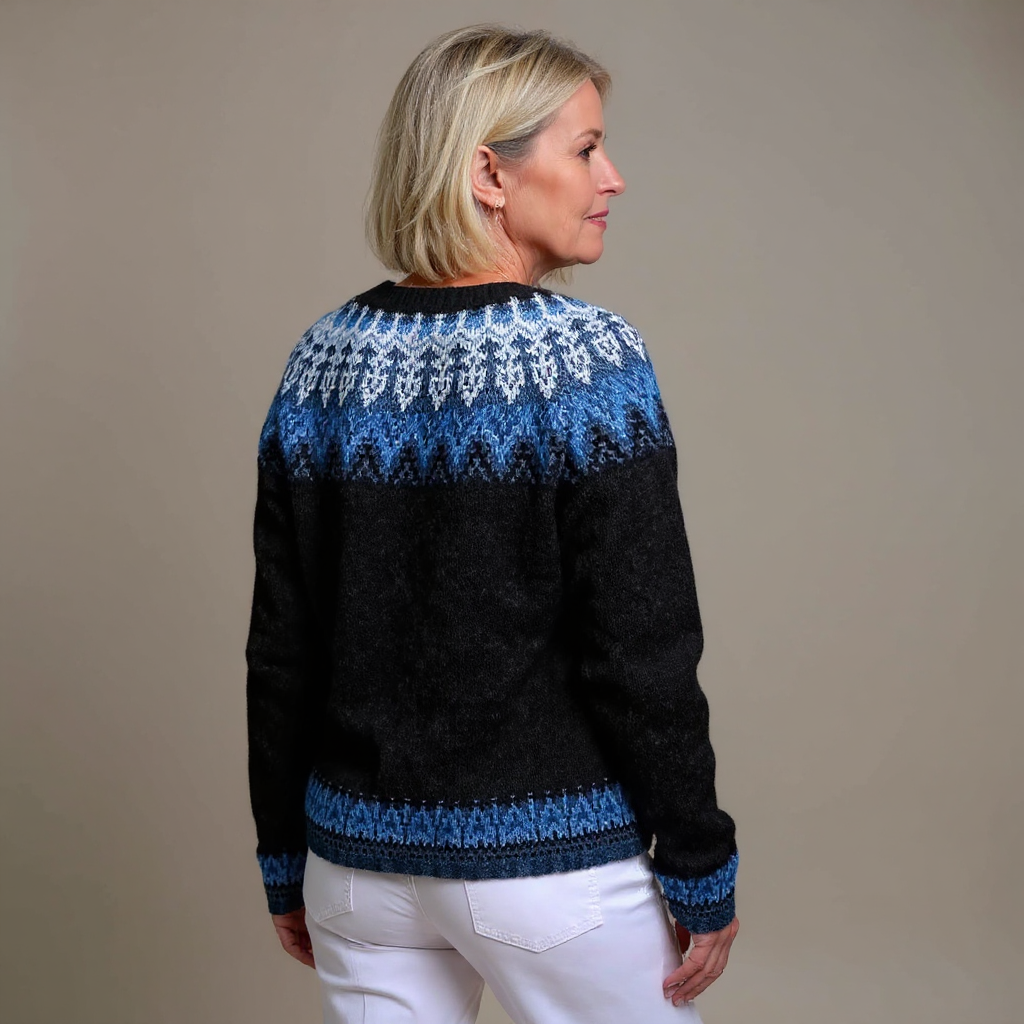 Helen | Vintage Handgefertigter Isländischer Cardigan