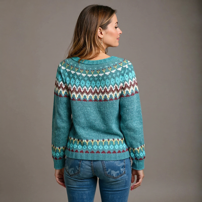 Sofia | Vintage Handgefertigter Isländischer Pullover