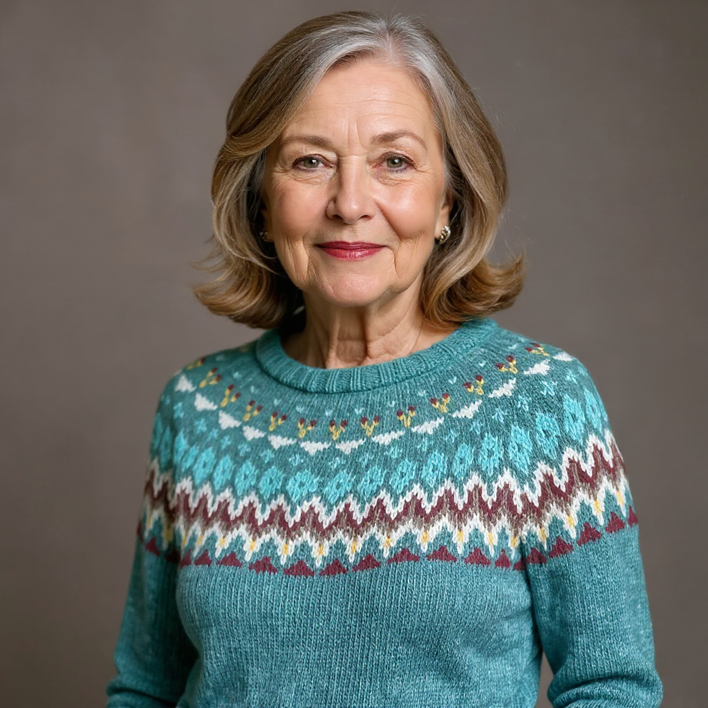 Sofia | Vintage Handgefertigter Isländischer Pullover