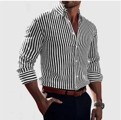 Lucio™ - Camicia a righe da uomo – Elegante e Sicuro di Sé