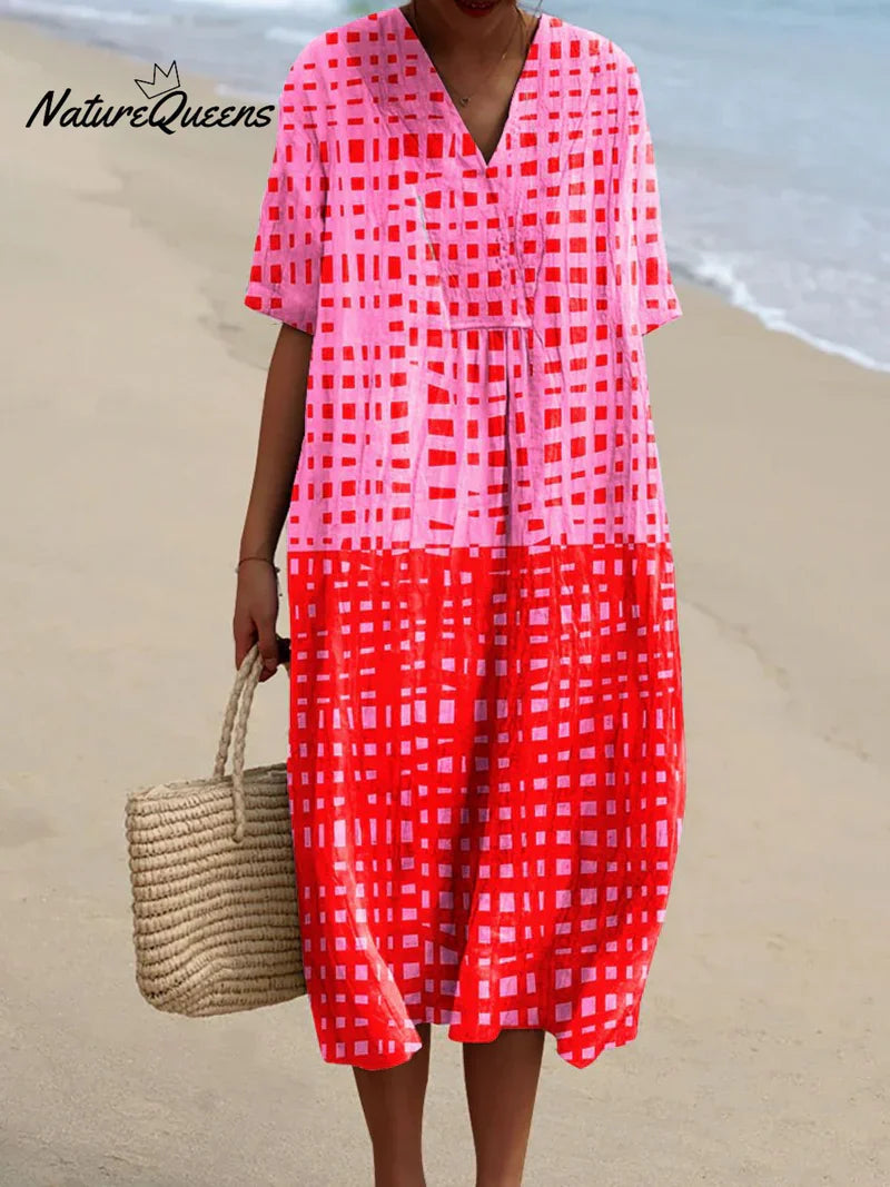 Ruby | Audacious Checkered Dress