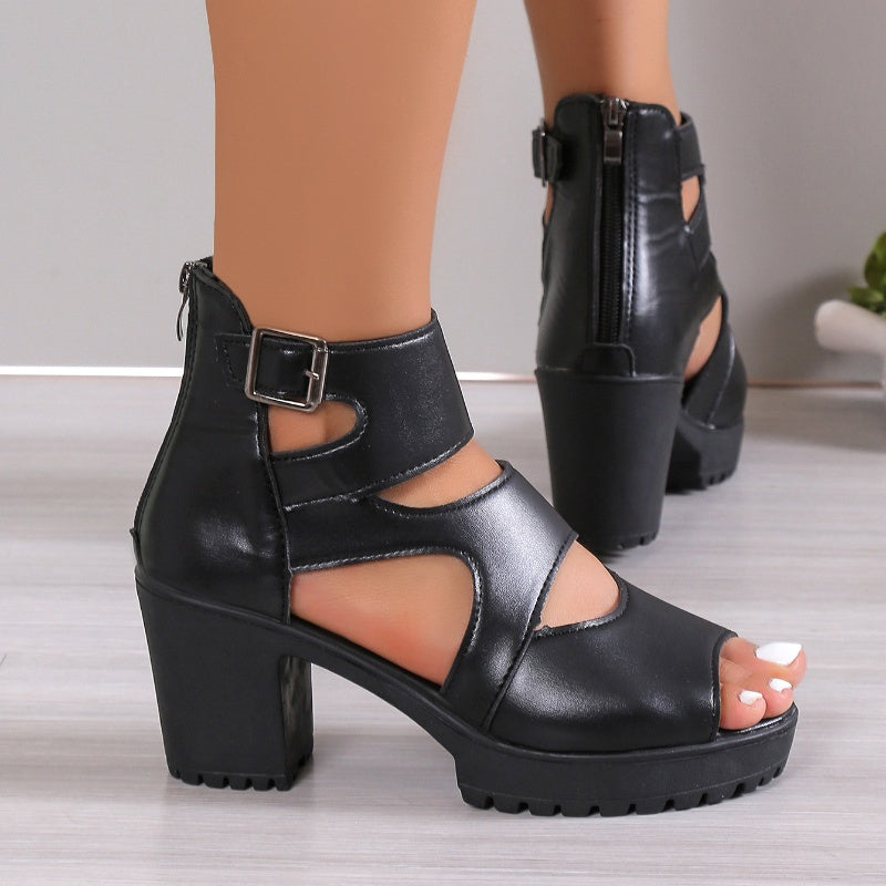 Frederika | Sandali con punta aperta e tacco alto